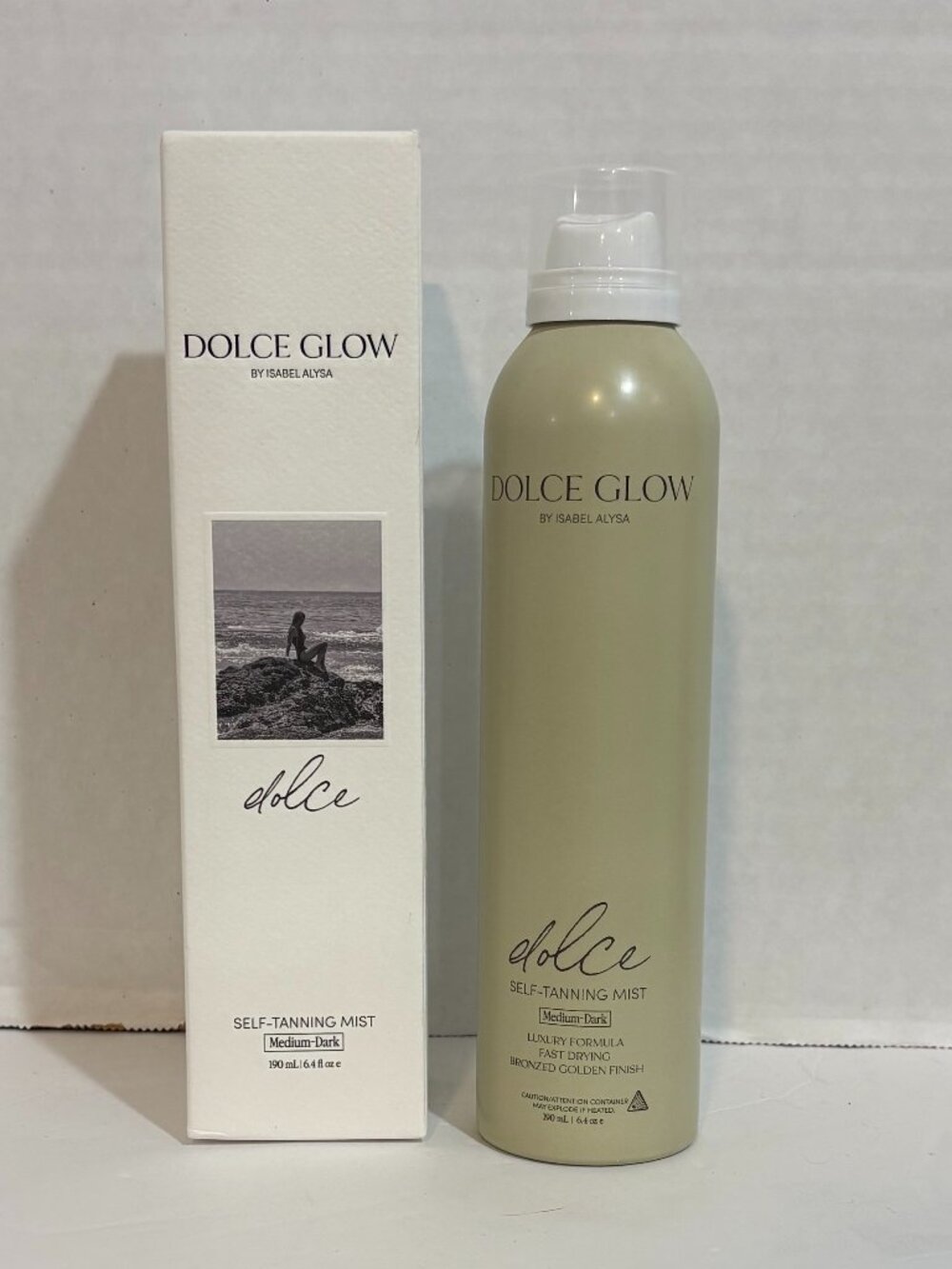 Brand New in Box DOLCE GLOW By Isabela Alysa Self Tanning Mist 6.4 oz. Full Size